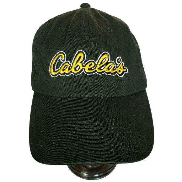 CABELA'S Hunter Green Baseball Cap Six Panel Hat Style With Brim Adjustable Back - Picture 1 of 6